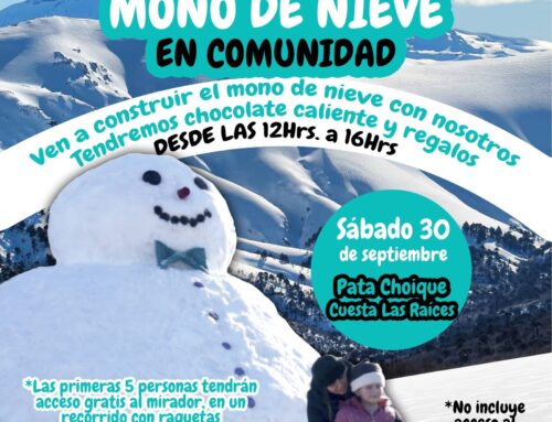 30 de septiembre: Construcción de mono de nieve en comunidad #Lonquimay 2023