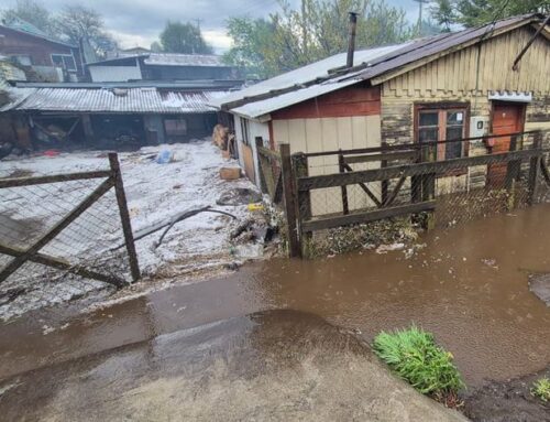 Fuerte granizada provoca inundaciones en Curacautín y deja 21 viviendas afectadas