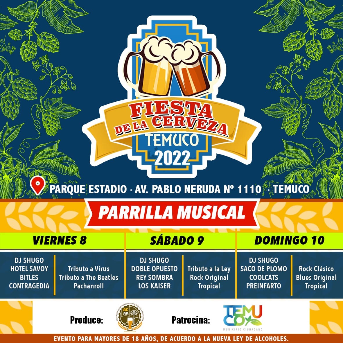 08 al 10 de abril 2022: Fiesta de la Cerveza Temuco