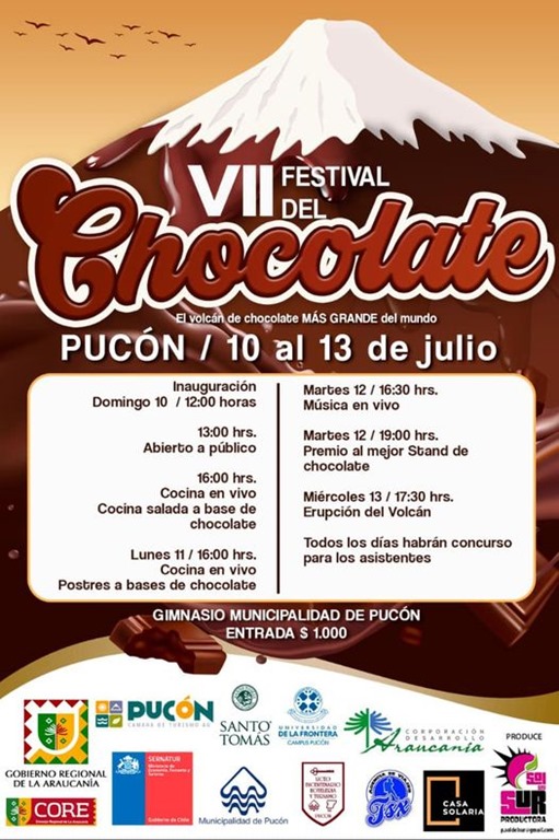 Este domingo comienza el Festival del Chocolate en Pucón