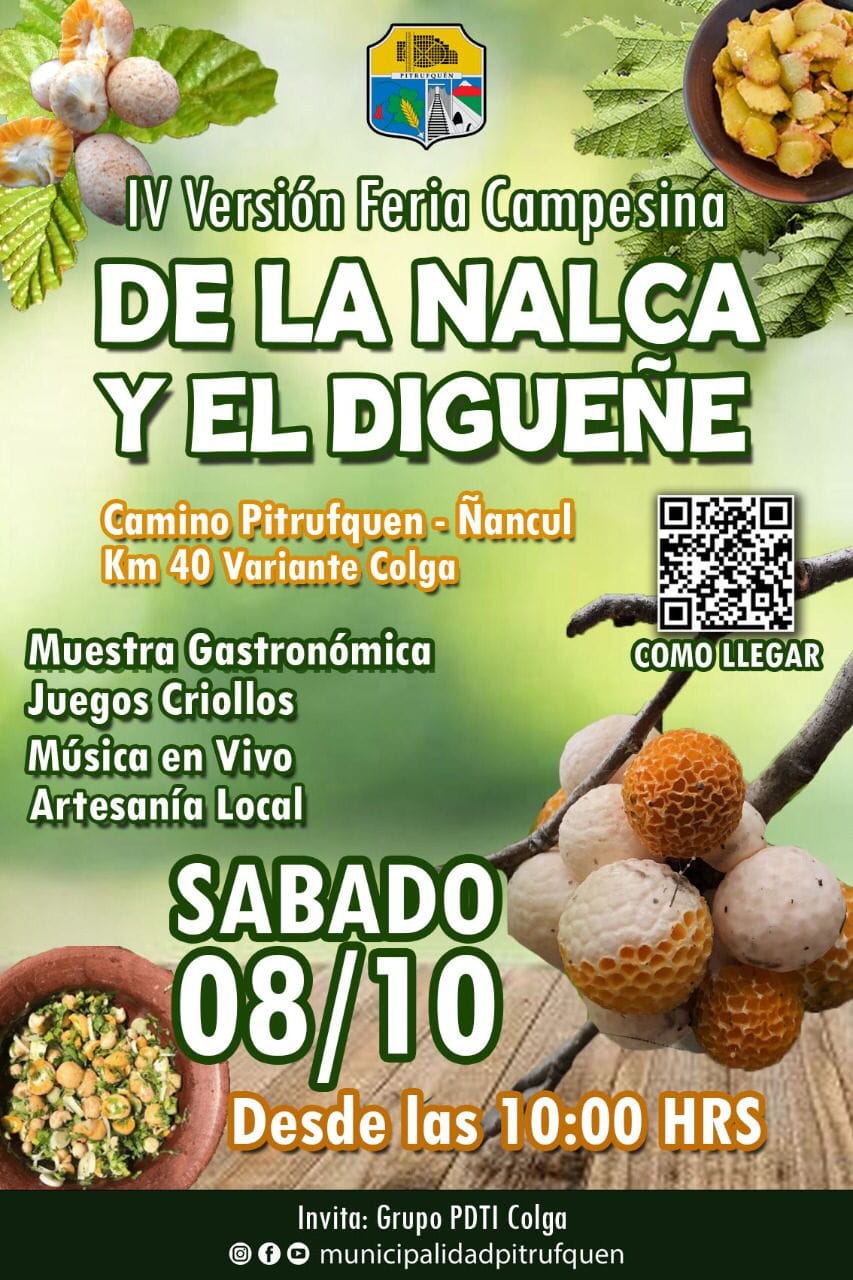 08 de octubre: IV versión Feria campesina de la Nalca y el Digüeñe #Pitrufquén 2022