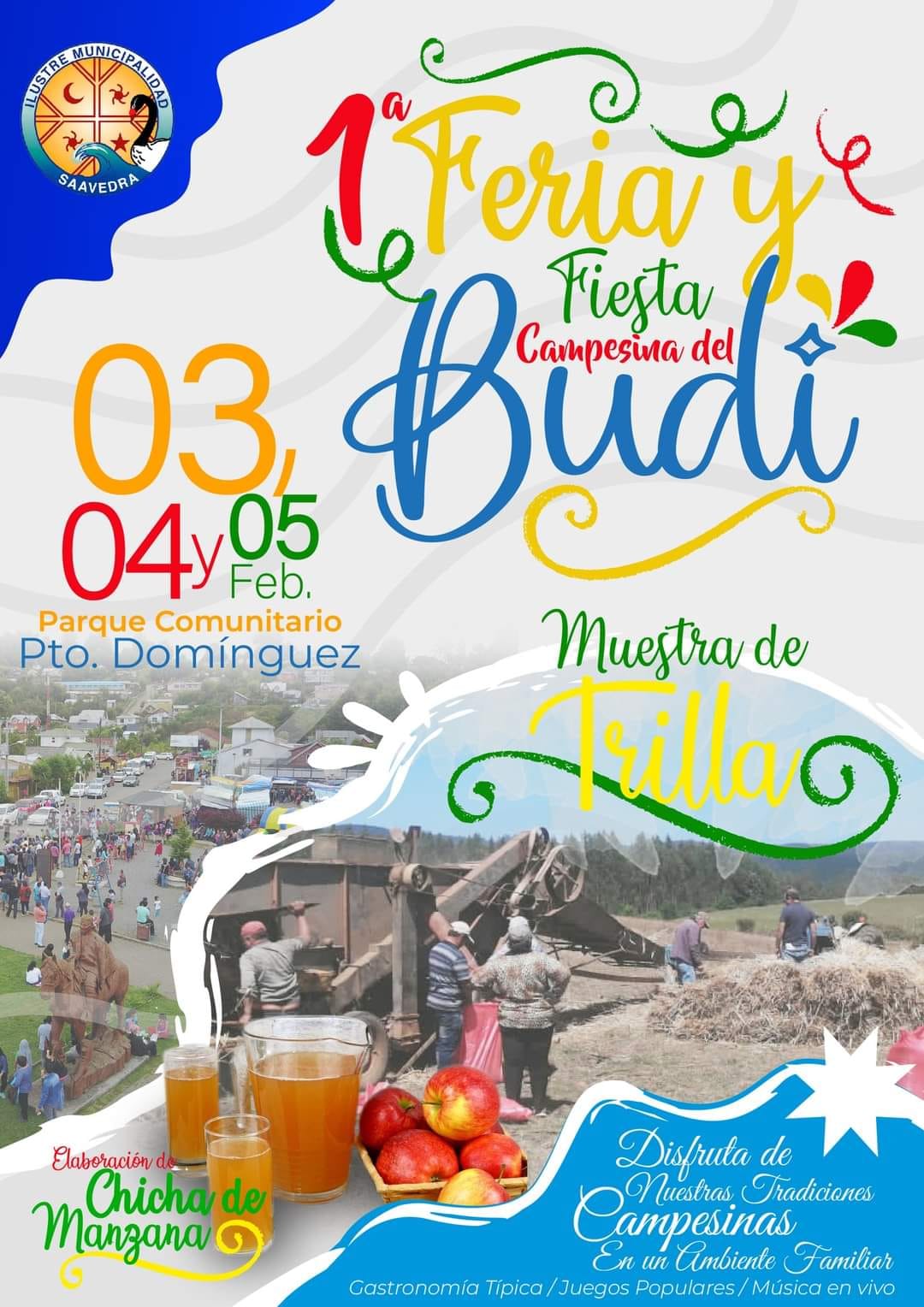 03 al 05 febrero: 1era Feria y Fiesta campesina del Budi #Saavedra 2023