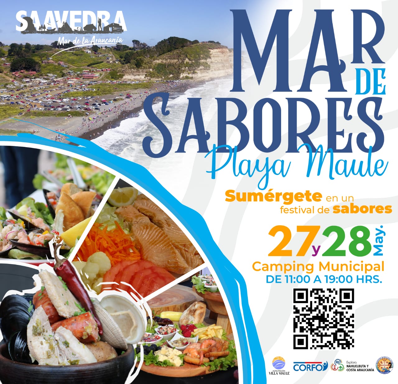27 y 28 de mayo: Festival de sabores Playa Maule #Saavedra 2023