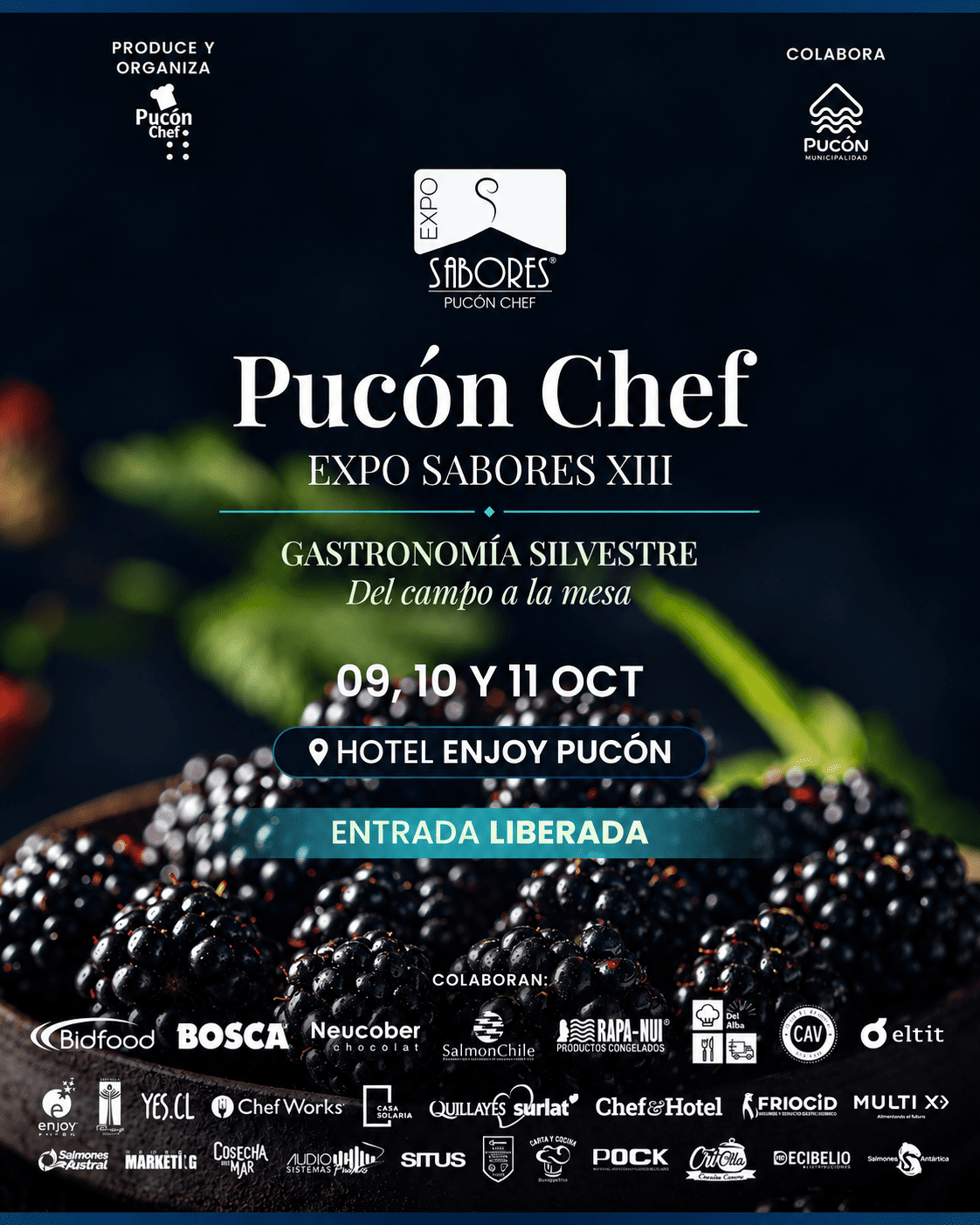 Pucón se prepara para vivir tres días de gastronomía en la XIII Expo Sabores Pucón Chef 2026